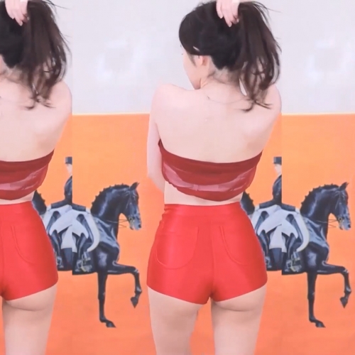 보댕이에 꽉 끼는 짧은 반바지 BJㅍ츄 댄스컷